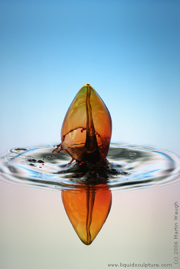 Water Drop image called "AmberOrb", (c) 2011 Martin Waugh