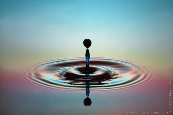 Water Drop image called "BlueStaff", (c) 2011 Martin Waugh