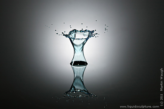 Water Drop image called "BlueVase", (c) 2011 Martin Waugh