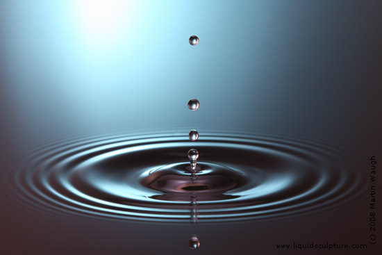 water drop. house macro of water drop