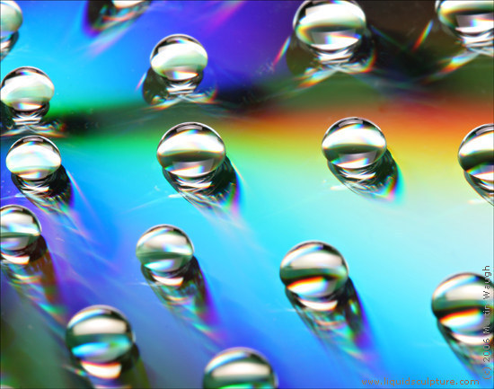 Water Drop image called "DropsOnCD1", (c) 2011 Martin Waugh