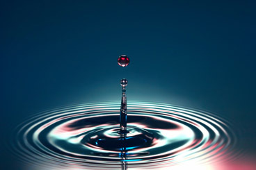 Classic splash of a water drop