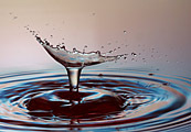 Clear water drop splashing