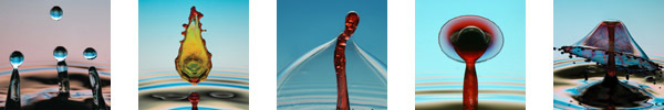 Photographs of drops and splashes, Copyright 2006, Martin Waugh